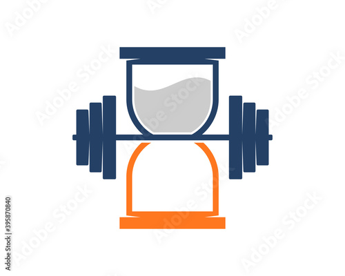 Hourglass with dumbbell in the middle