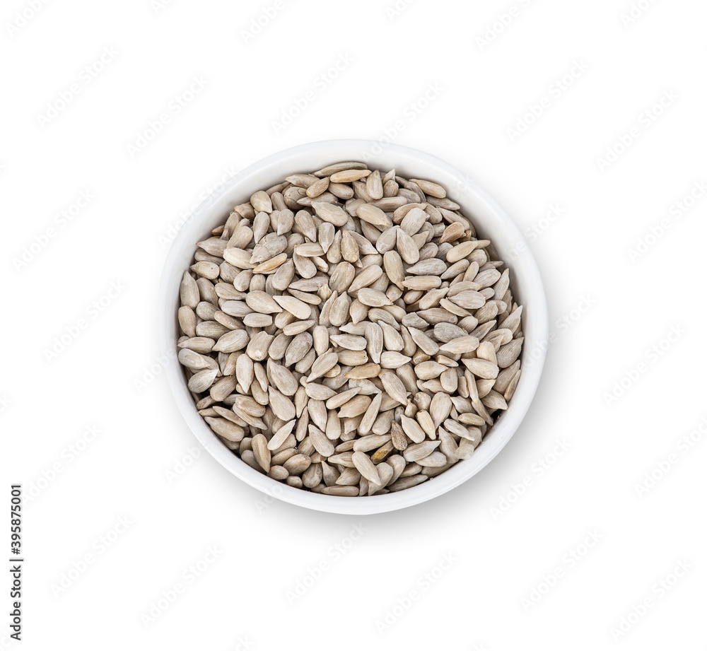 Sunflower seeds isolated on white background. Sunflower seeds isolated on white background.