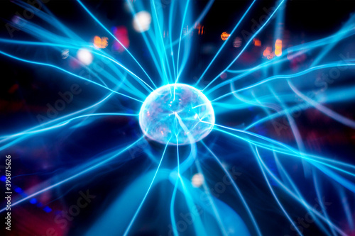 Tableau sur toile Plasma Ball Scientific plasma ball for experiment