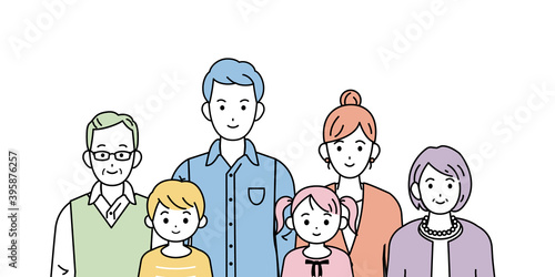 三世代家族　家族の集まり　バストアップ