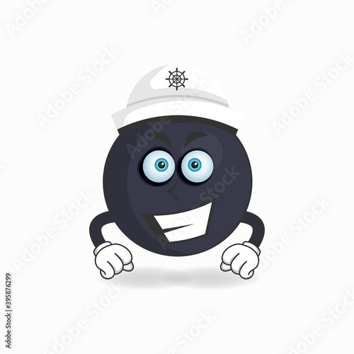 The Boom mascot character becomes a captain. vector illustration