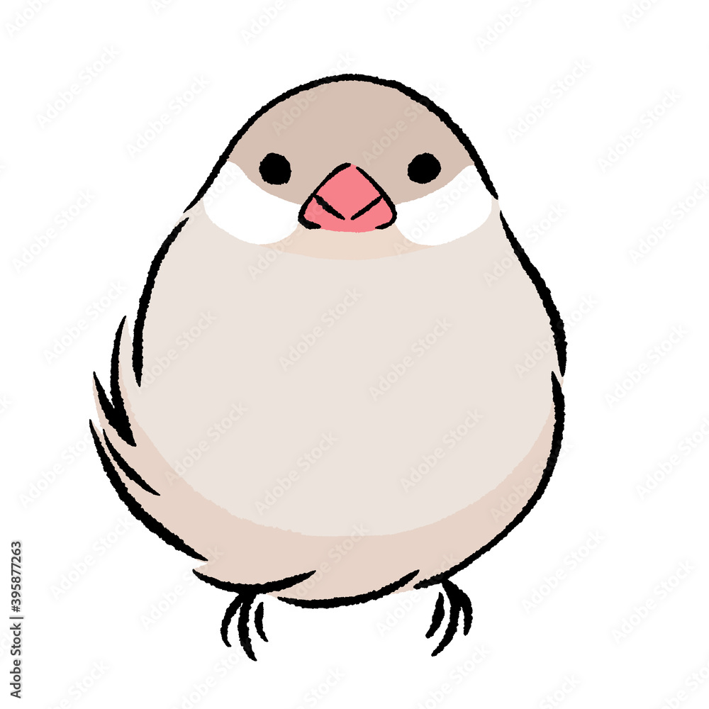にっこり文鳥 クリーム シナモン にっこり文鳥 クリーム シナモン