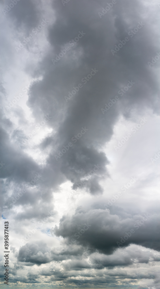 Fantastic thunderclouds, vertical panorama Fantastic thunderclouds, vertical panorama