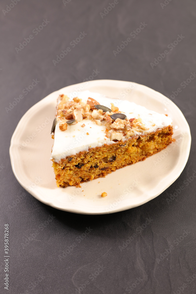 traditional carrot cake portion traditional carrot cake portion