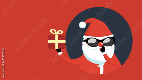 Banner with secret Santa