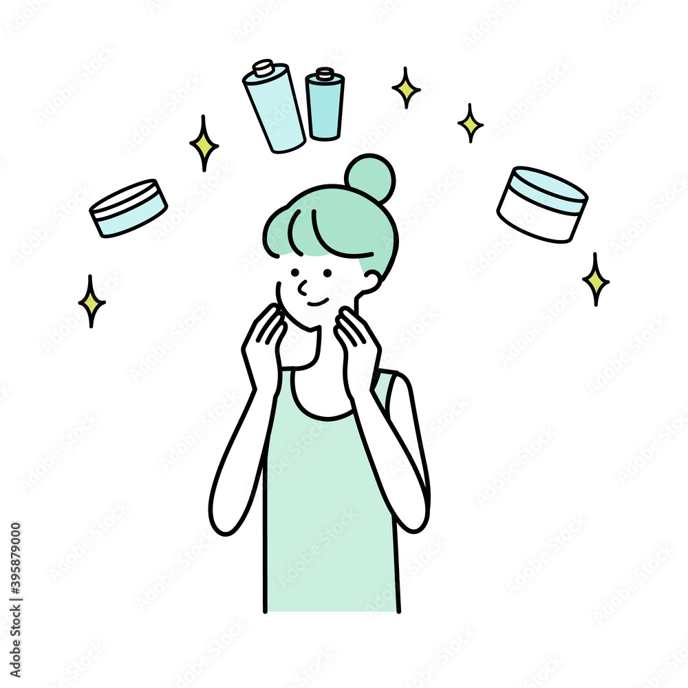 女性イラスト 美容 Stock Vector Adobe Stock