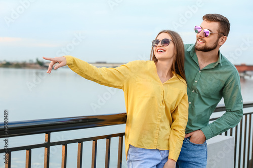 Young couple with stylish s...