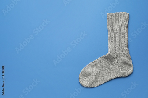 Single gray knitted wool so...