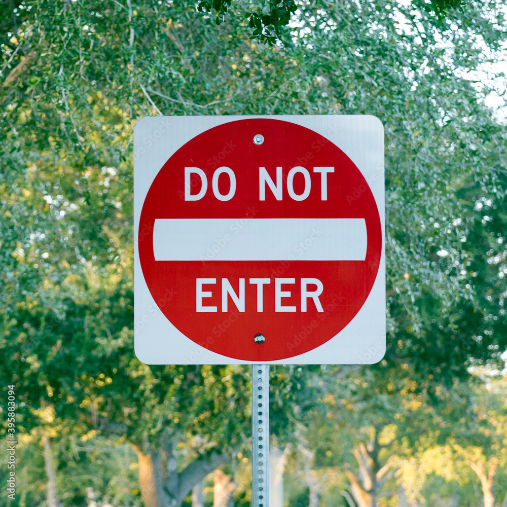 DO NOT ENTER road sign (North american road sign); Fort Myers USA Stock