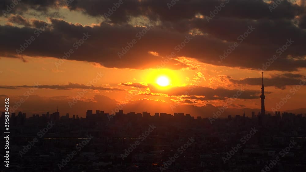 TOKYO, JAPAN : Aerial high angle sunrise or sunset view of CITYSCAPE of TOKYO. View of buildings at central downtown area. Japanese nature and city life concept shot. TOKYO, JAPAN : Aerial high angle sunrise or sunset view of CITYSCAPE of TOKYO. View of buildings at central downtown area. Japanese nature and city life concept shot.