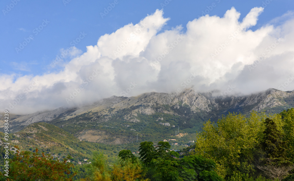 Mount Chelobrdo above Budva. Montenegro
