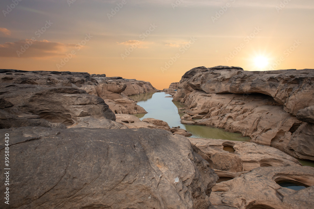 Sam Pan Bok, Grand Canyon in Thailand, Ubon Ratchathani. Sam Pan Bok, Grand Canyon in Thailand, Ubon Ratchathani.