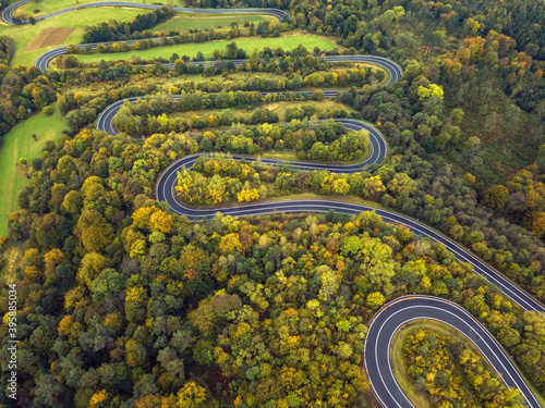 Winding road in Poland