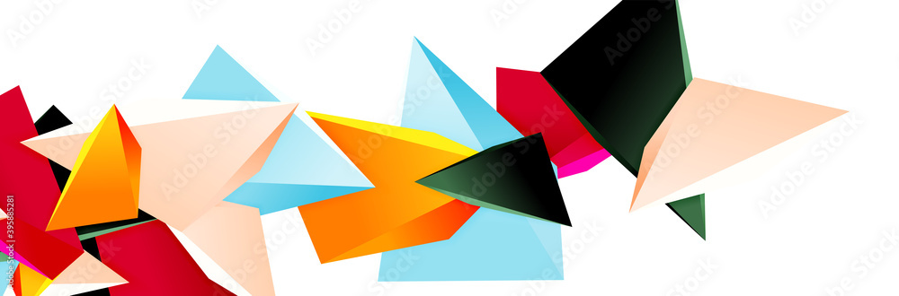 Triangle mosaic abstract background, 3d triangular low poly shapes. Geometric vector illustration for covers, banners, flyers and posters and other Triangle mosaic abstract background, 3d triangular low poly shapes. Geometric vector illustration for covers, banners, flyers and posters and other