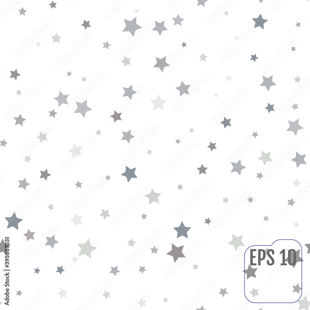 Naklejka premium Seamless pattern with silver stars