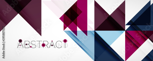 Set of vector triangle geometric backgrounds. Vector illustration for covers, banners, flyers and posters and other designs