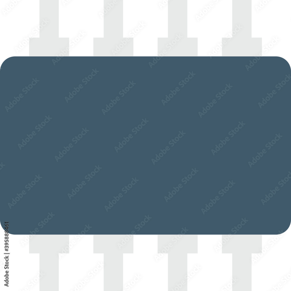 Integrated Circuit Flat Vector Icon
Integrated Circuit Flat Vector Icon