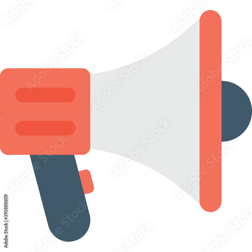 
Megaphone Flat Vector Icon 
