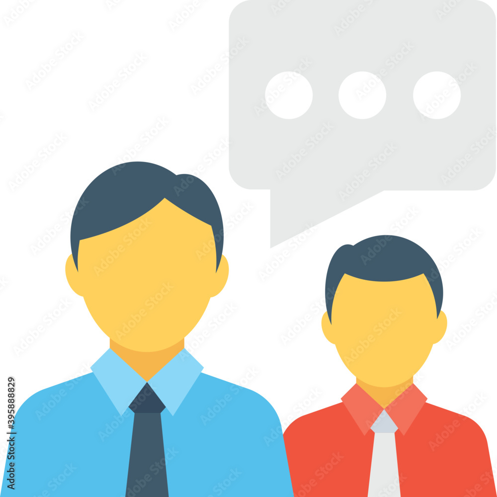 
Dialogue Flat Vector Icon 
