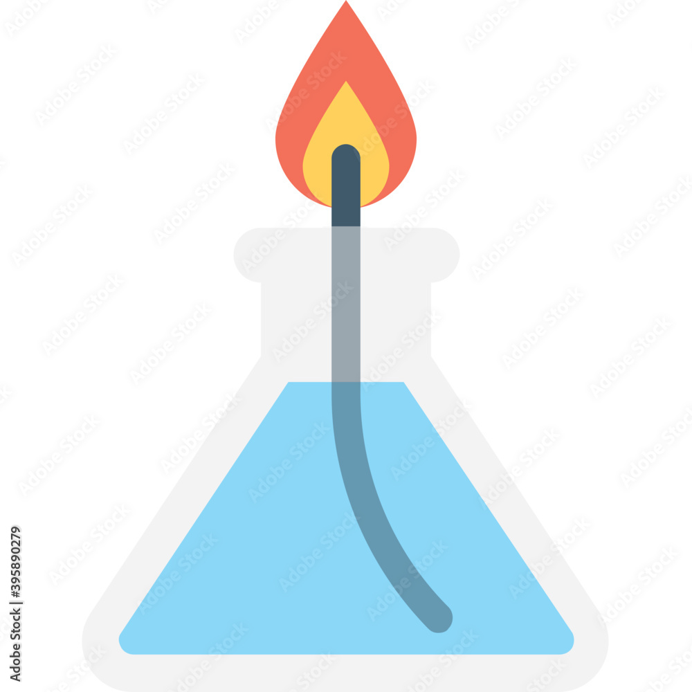 Obraz premium Flask Flat Vector Icon