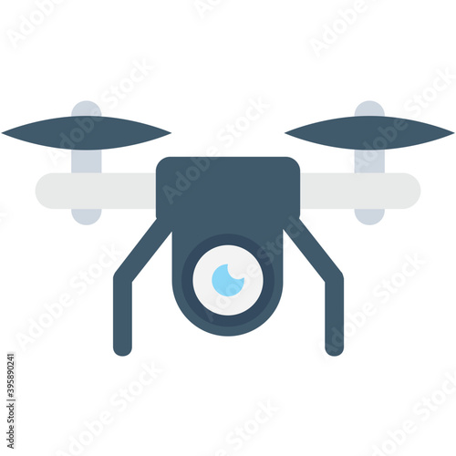 
Camera Drone Flat Vector Icon
