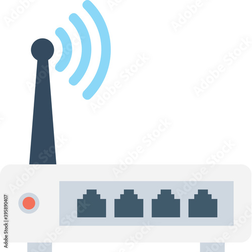 
Modem Flat Vector Icon
