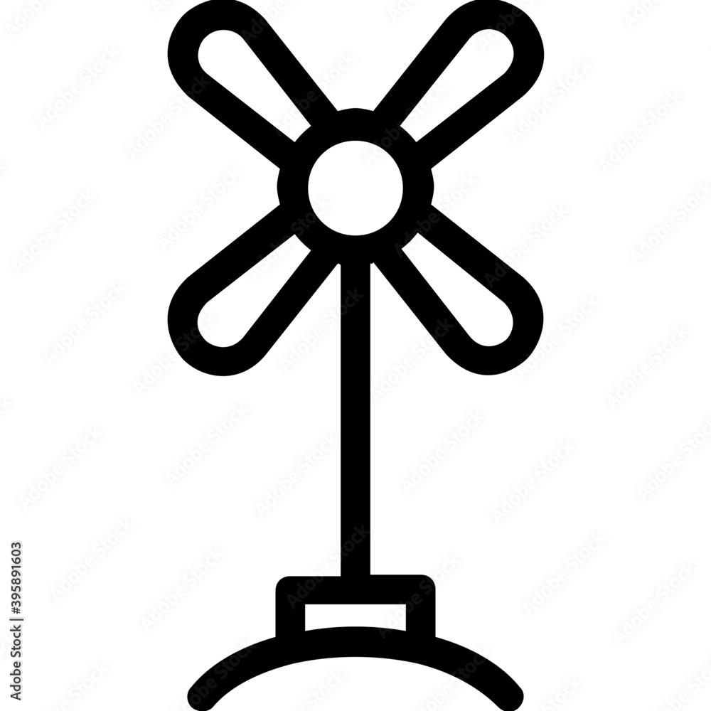 Obraz premium Windmill Vector Icon 