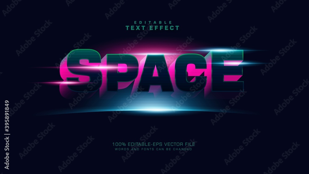 3D Space Text Effect 3D Space Text Effect