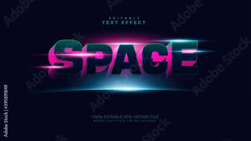 3D Space Text Effect