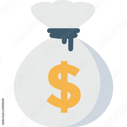 
Money Sack Flat vector Icon
