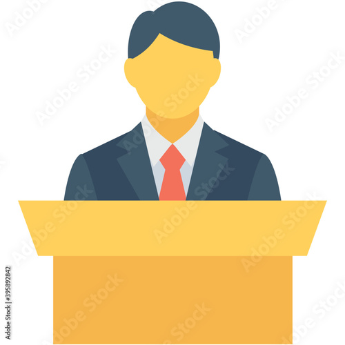 
Speech Flat Vector Icon
