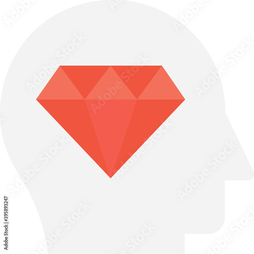 
Diamond Flat Vector Icon
