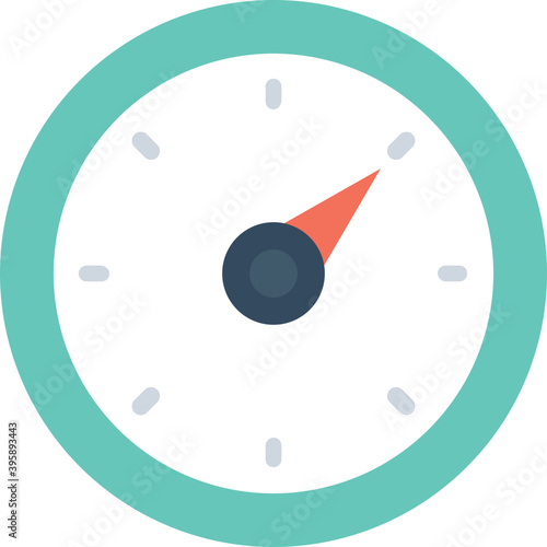 
Speedometer Flat Vector Icon

