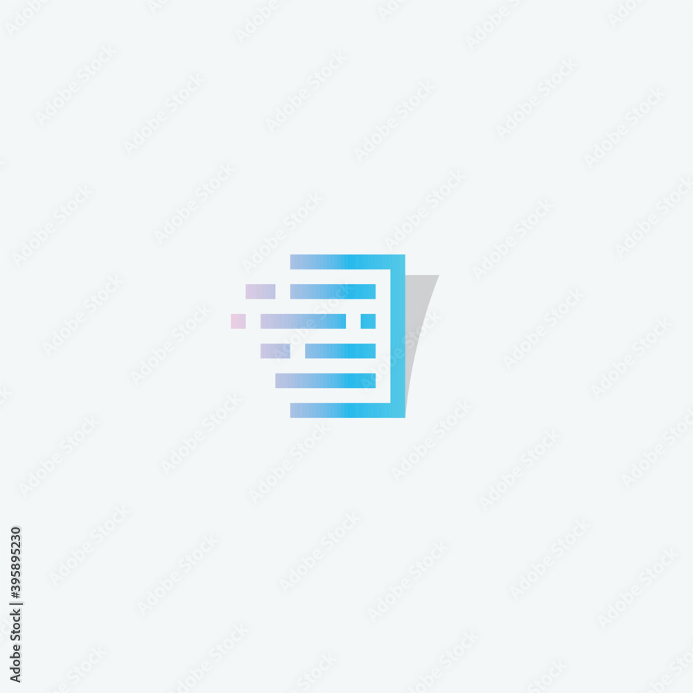 Document linear style vector logo concept. Page isolated icon on white background. Automatically web service sign for download, storage, renaming, labeling, converting and archiving of documents
