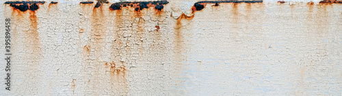 Rust of metals.Corrosive Rust on old iron white.Use as illustration for presentation.Background rust texture as a panorama. 
