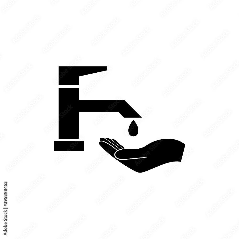 Washing hands with soap icon isolated on white background Washing hands with soap icon isolated on white background