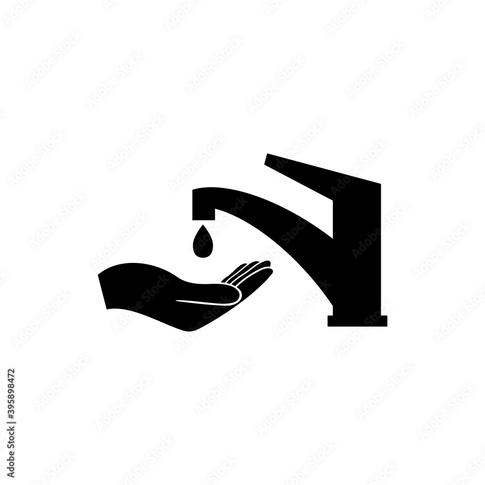 Washing hands with soap icon isolated on white background Washing hands with soap icon isolated on white background