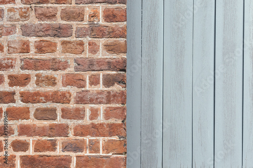 brick wall and wood panel background