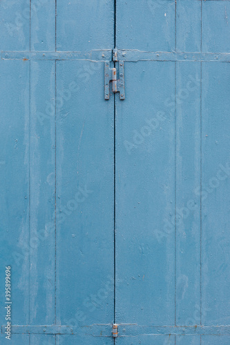 blue wooden panels with old paint background texture © Tijmen