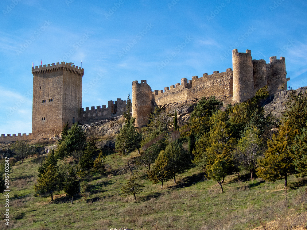 Castillo en Peñaranda del Duero, Burgos. España