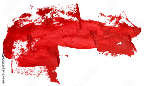 Hand drawn isolated oil paintbrush stripe with deep dirty red color esp 10 vector illustration. Template for your long text atop.
