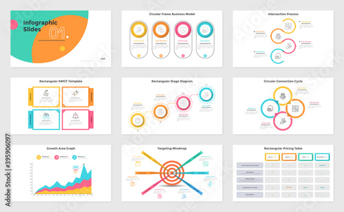 Set of 9 Infographic Concepts