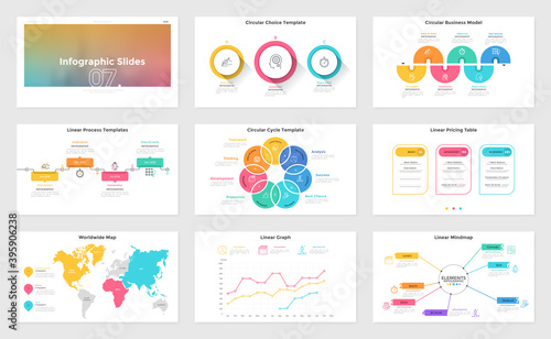 Set of 9 Infographic Concepts