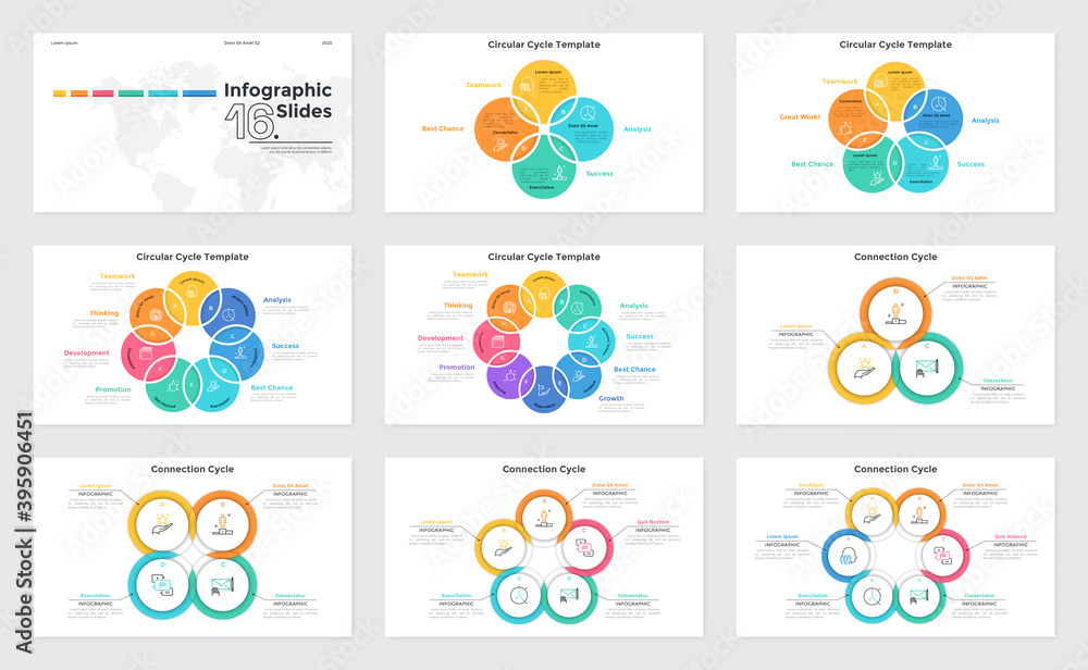 Set of 9 Infographic Concepts