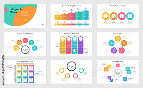 Set of 9 Infographic Concepts