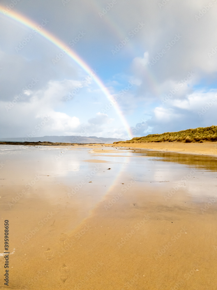 Double rainbow above Narin beach by Portnoo - Donegal, Ireland Double rainbow above Narin beach by Portnoo - Donegal, Ireland
