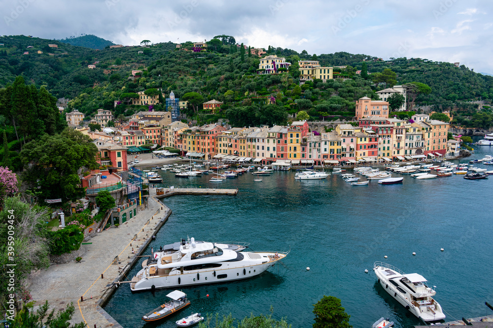 Italy, Liguria, Portofino - 3 July 2020 - Suggestive glimpse of Portofino