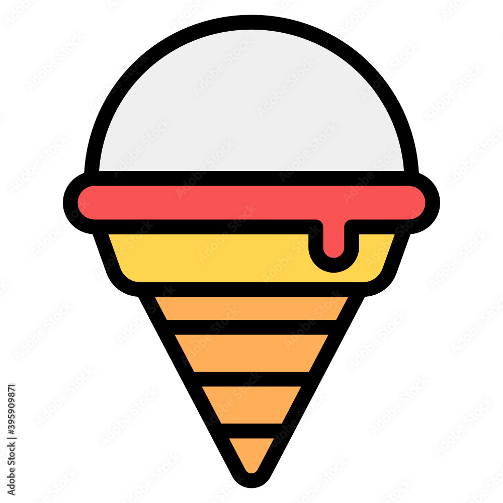 
Trendy flat icon of ice cream
