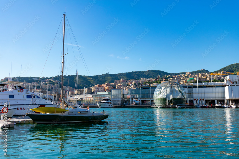 Italy, Liguria, Genova - 4 July 2020 - View of the port of Genoa