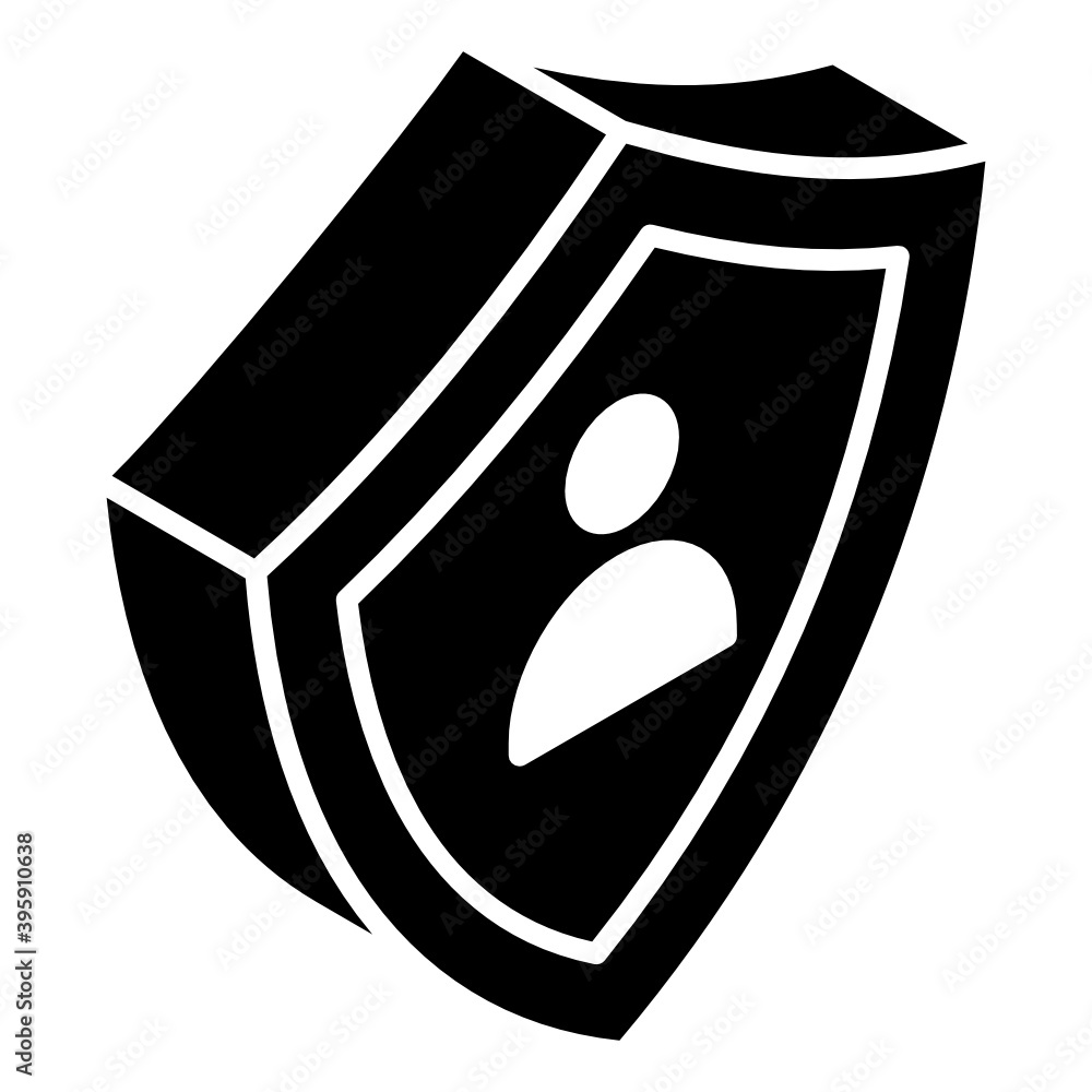Security glyph isometric icon user shield
Security glyph isometric icon user shield